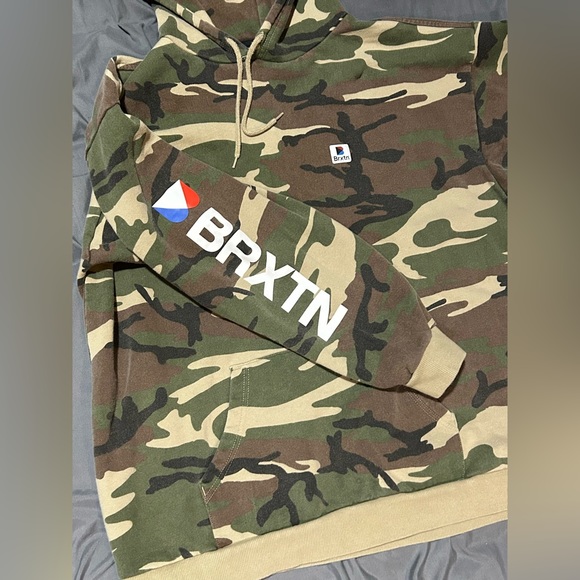 Green camo men’s hoodie - Picture 3 of 4